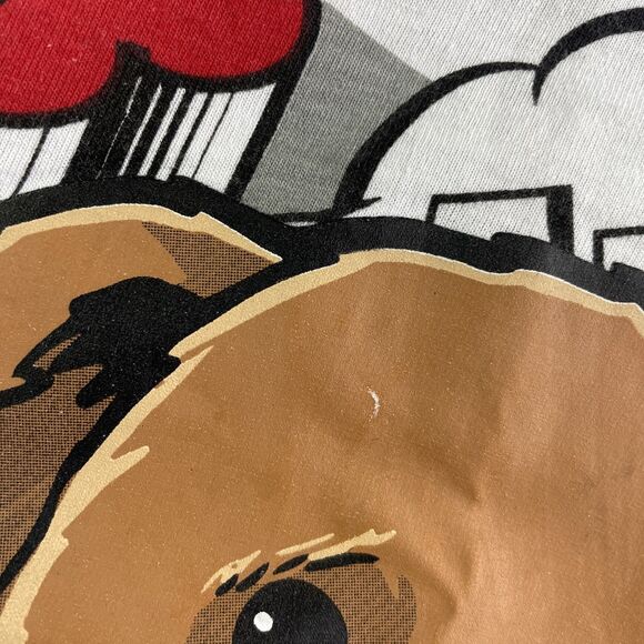 Launder Bear Shirt Mens Medium White Red Black Teddy Icon 23 Savage AOP - Picture 3 of 9
